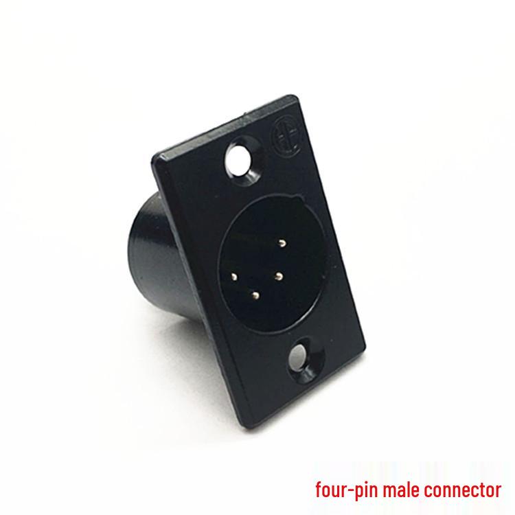3-5 Core Metal XLR Panel Mount Socket, Male & Female Audio Connector