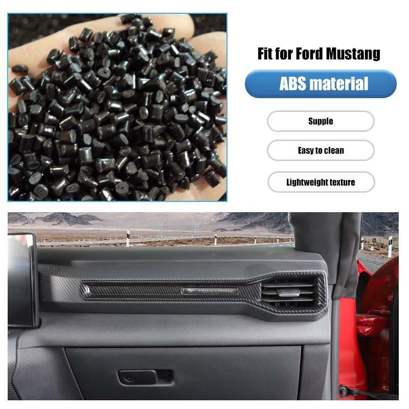 ABS Center Console Air Conditioning Vent Decoration Protective Cover Sticker Fit For Ford Mustang 2024 Up Car Interior Accessories