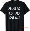 Muziek Is Mijn Drugs T-shirt Vintage Grafisch Ontwerper Kleding Comfortabele Top Voor Dagelijks Gebruik Veelzijdig Stijlvol Casual