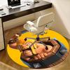 Clash Royale,Barbarian King Chair Mat Round Rug Office Carpet, Non Slip, Suitable for Living Rooms, Bedrooms Decor.1205007a