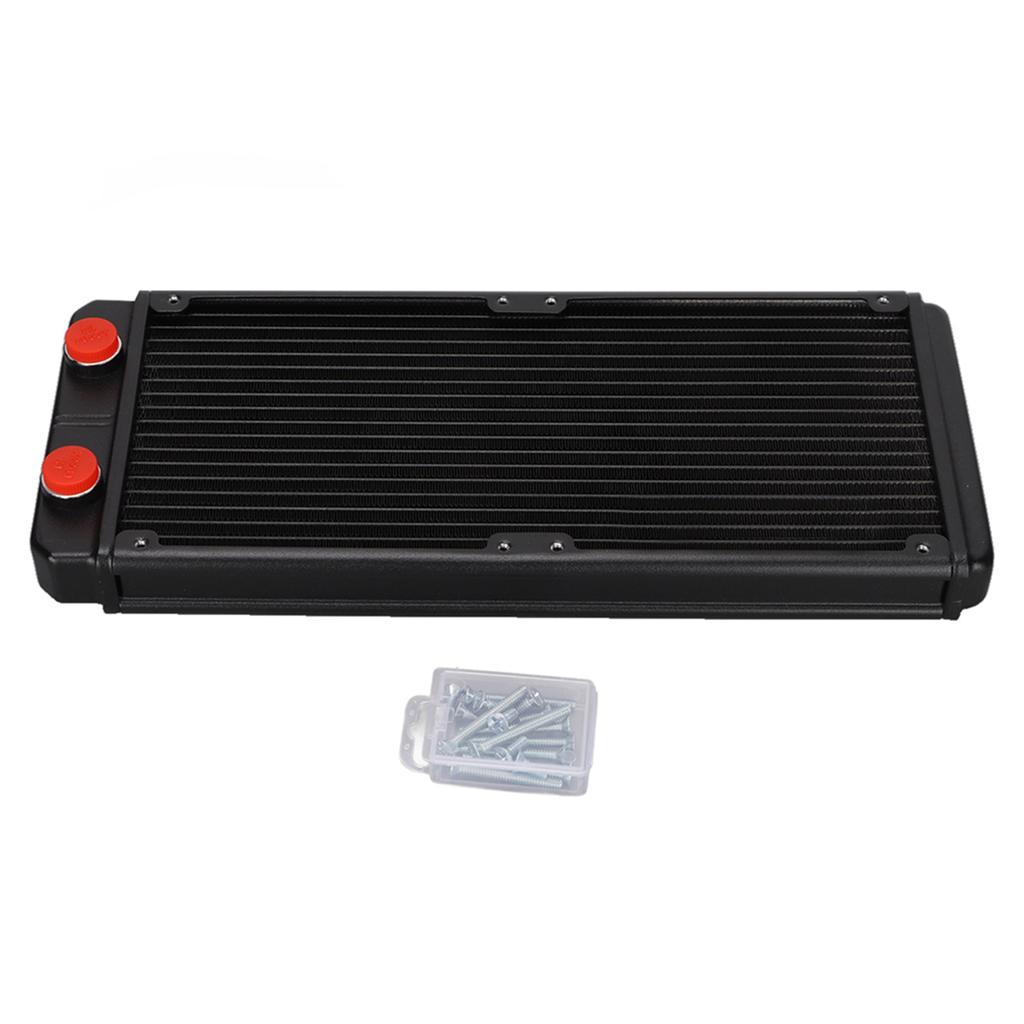 Chłodnica Wodna 18 Rurek Test Ciśnieniowy 1bar Chłodzenie Wodne CPU z Gwintem G1 4 do Montażu Wentylatora 12cm