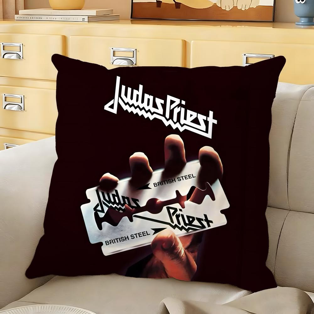 JJudas PPriest Cushion Cover Soft Durable Reversible Pillow Cover Home Car MultiScene Daily Comfort Pillowcase