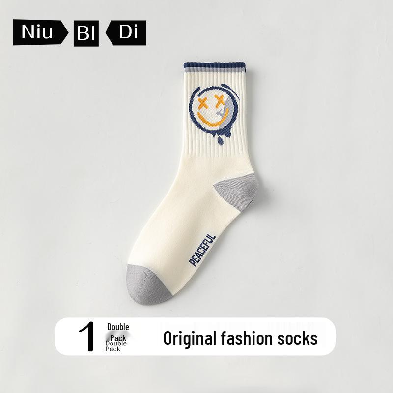 

Men s Long Cotton Odor-Resistant Graffiti Over-the-Knee Sports Socks for Autumn and Winter One Size