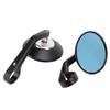 1 Pair Motorcycle Rearview Mirrors Aluminium Alloy Blue Convex Side Handlebar Mirrors For 17‑19mm