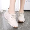 Women's Footwear Leather Driving Comfort Women’s Wedge Sneakers Casual Nurse Loafers for Girls Walking Minimalist Summer Maternity Shoes for Women