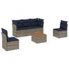 VidaXL Garden Lounge Set with Cushions 6 Pcs, Patio Sofas, Furniture Set, Outdoor Terrace Furniture, Grey 3255879