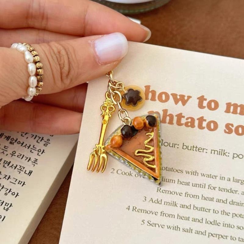 Zartes Simuliertes Essen Handy Anhänger Charm Kaffee Kuchen Schlüsselanhänger Harz Spielzeug Tasche Zubehör Geschenktaschen Dekoration für Frauen