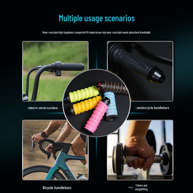 Anti-Slip Leather Motorcycle and Electric Scooter Handlebar Grip & Twist Cover