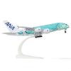 QIYUMOKE A380 ANA Green Turtle Design Metal Diecast Aircraft Airbus A380 Model Airplane with Display Perfect for Aircraft Gifts or Alloy Airplane