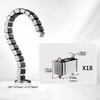 Wervel Kabelmanagement Kit Kabelgoot Eenvoudig te Installeren Flexibele Draad Ruggengraat Sleeve