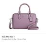 Coach Rowan Refined Pebbled Leather Boston Bag Handbag Mini Women's Purple CW328-SVNII