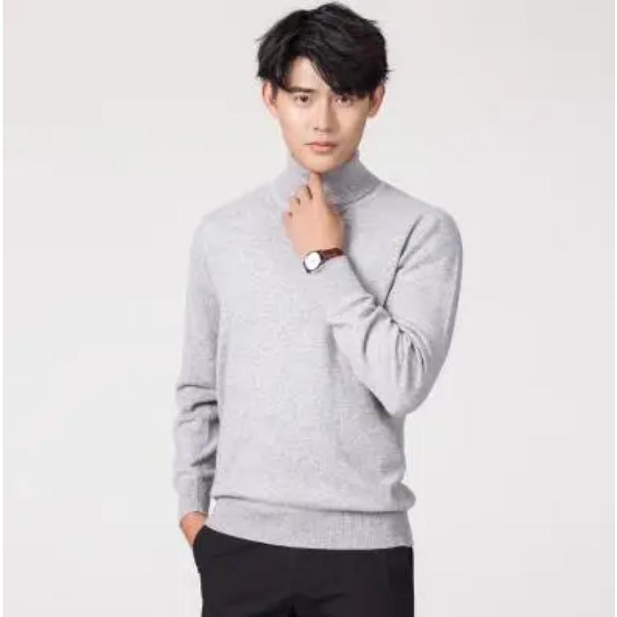 Turtleneck Men Cashmere Cotton Blend Pullover Jumper 2024 Autumn Winter Vetement Homme Ropa Hombre Pull Homme Hiver Sweater