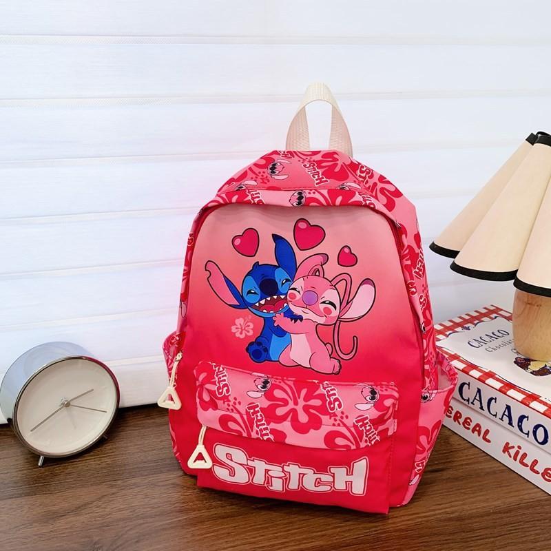 Angel Stitch Cute Flower Rainbow Cartoon Printed Children Backpack For Daily