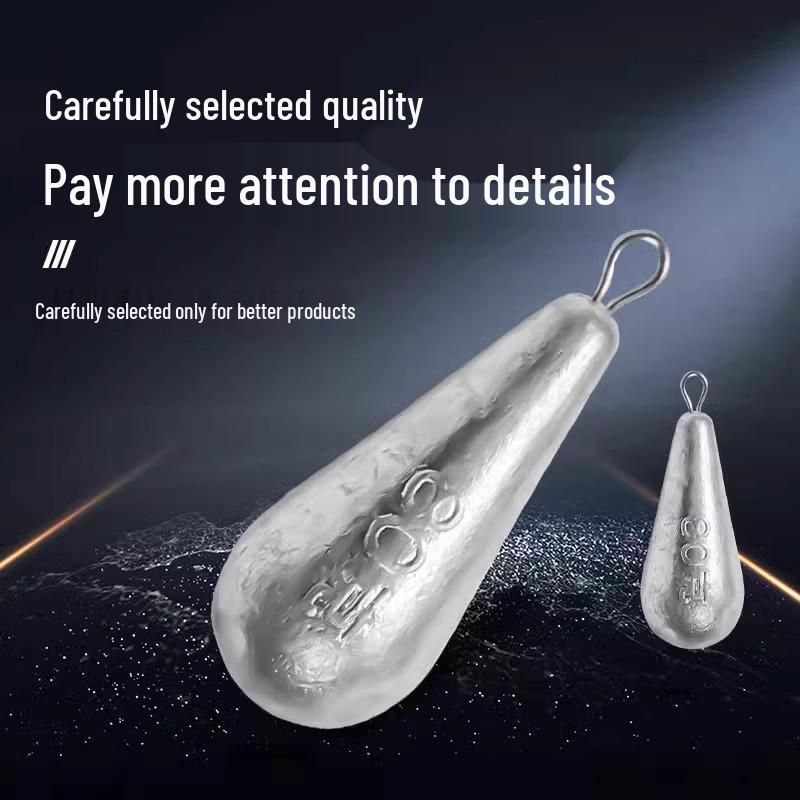 Water Drop Ring Sinker for Sea Rod Fishing and Bottom Finding