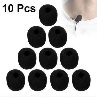 10pcs Mini Size Lapel Lavalier Headset Microphone Windscreen Foam Mic Sponge Foam Cover