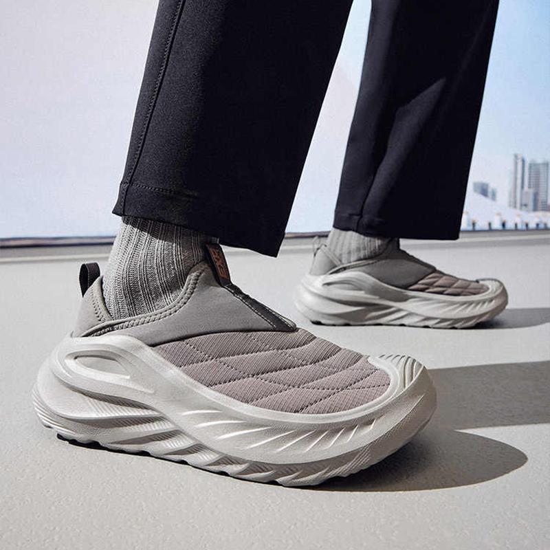 Anta Fashionable Versatile Wear Resistant Breathable Lightweight Low Top Casual Shoes Men Sneaker Volcanic-Gray 912537750-4