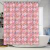 Waterproof Shower Curtain with Flower Pattern Design for Bathroom Decoration Custom Sizes Available Pink Gold Glitter Moroccan S