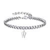 Fashion 26-Letter Frosted Chain Anklet – Trendy, Simple Jewelry Gift