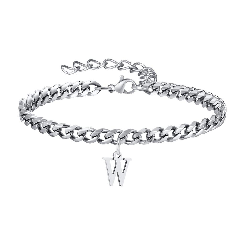 Fashion 26-Letter Frosted Chain Anklet – Trendy, Simple Jewelry Gift
