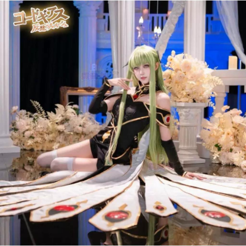 Costume e Parrucche Cosplay di Code Geass CC Lelouch della Ribellione C.C.. Tute Hangyaku No Lelouch Regina CC Camicia di Forza