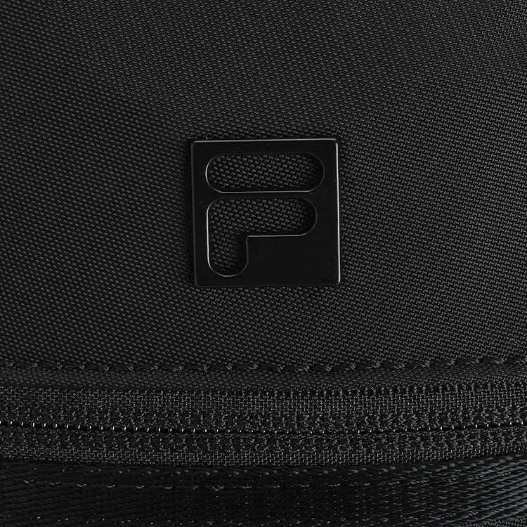Fila Fitness Series Fashion Simple Solid Color Handheld Shoulder Crossbody Bag Fabric Chest Bag Men Bags Black A13M511102FBK