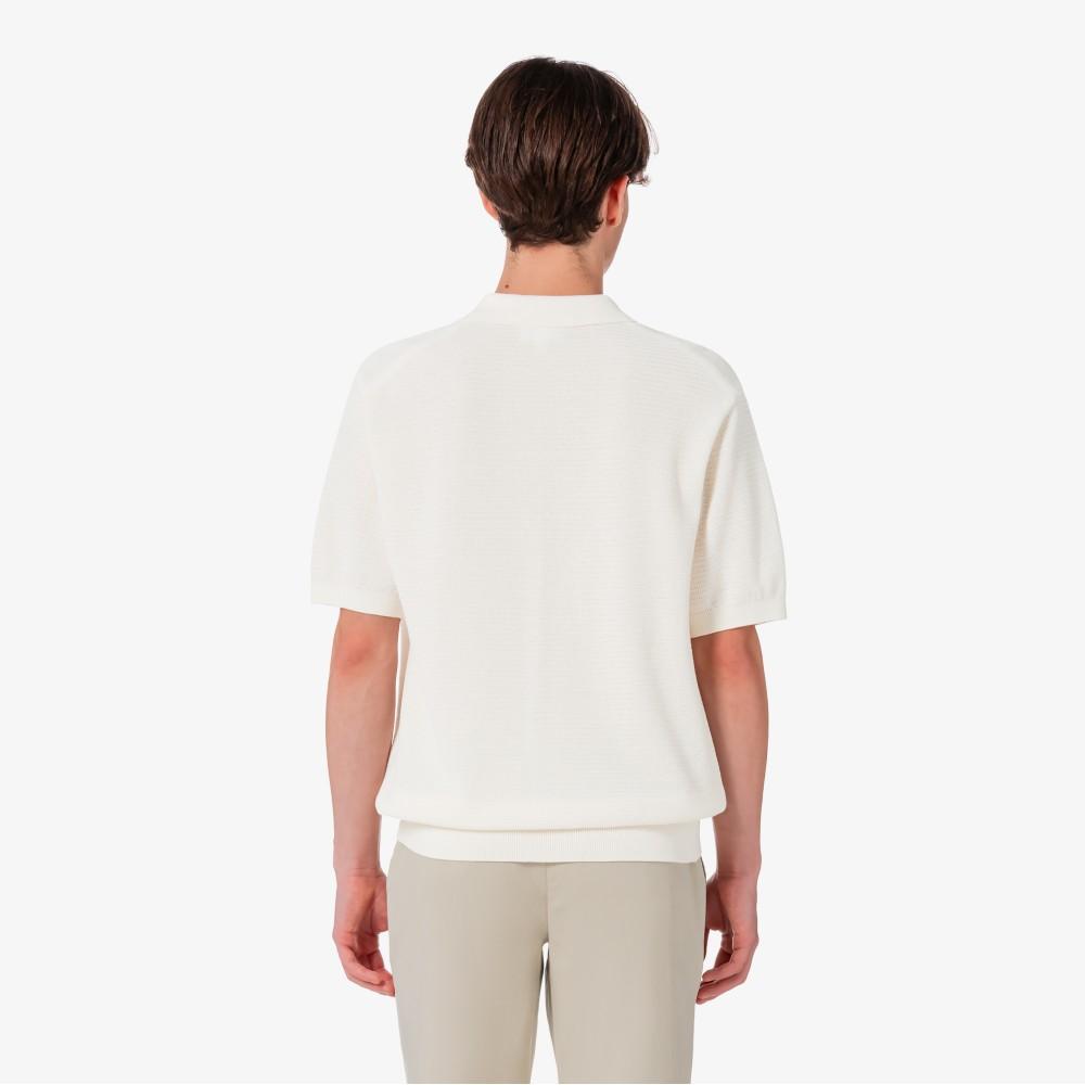 [Lacoste] Men's Rib-Knit Short Sleeve Cardigan AH457E-56GXFJ