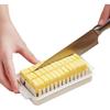 Butter Dish with Lid Covered Enamel Keeper Beech Wood Top Plastic Lid Airtight Storage Container for Cheese Tray Kitchen