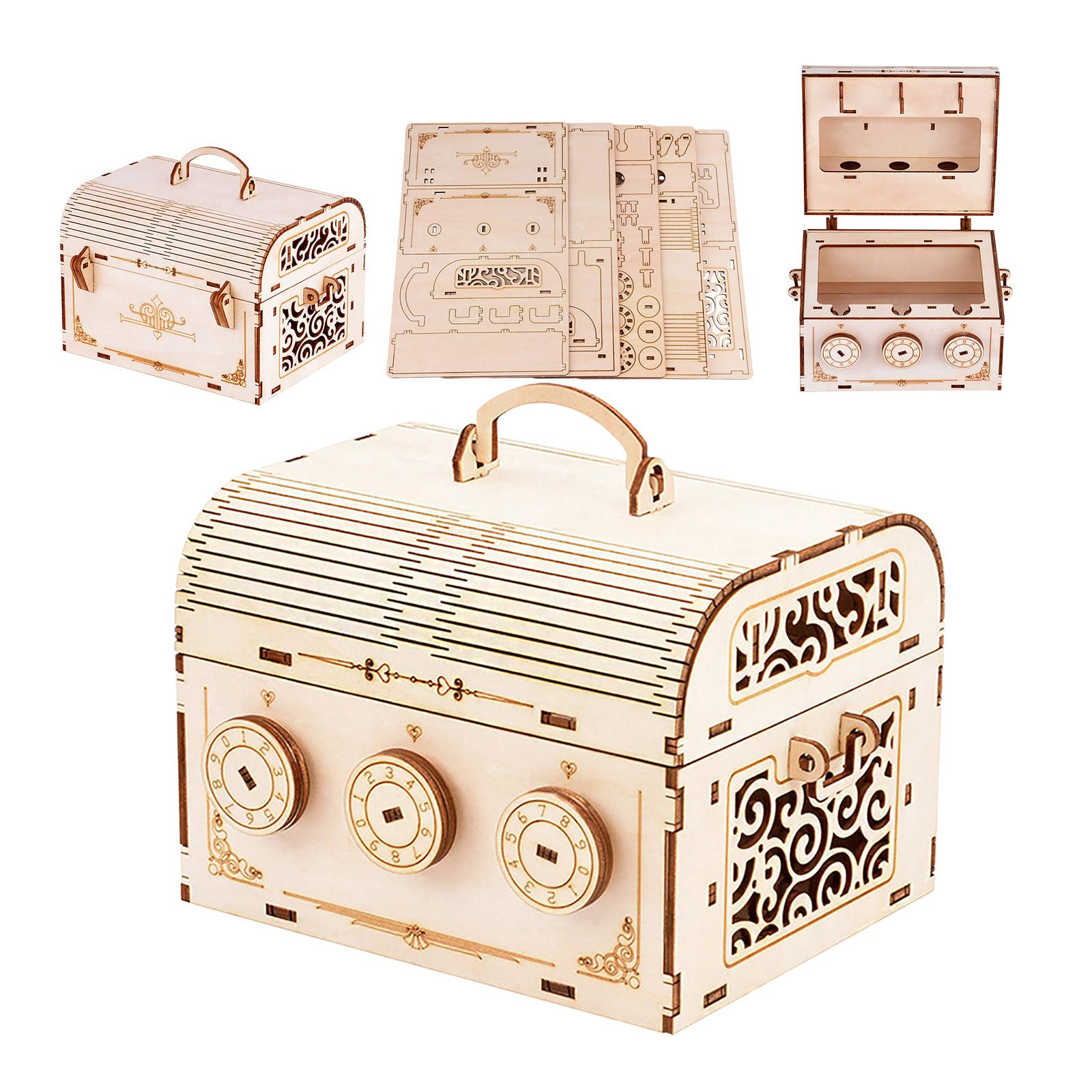 DIY креативная 3D деревянная игра-головоломка в сборе с паролем — фото 7