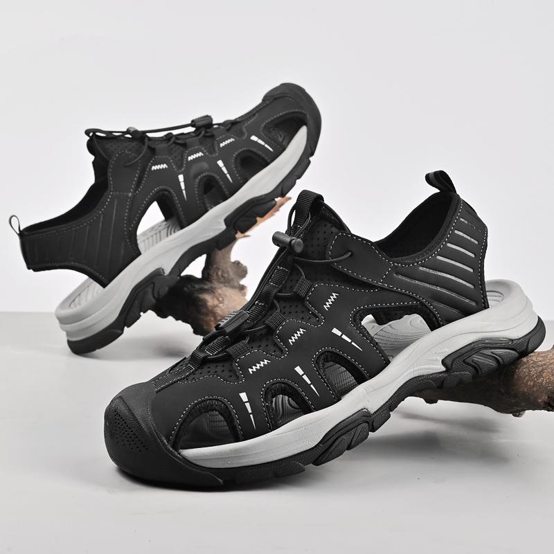 Sandali Estivi Traspiranti alla Moda Leggeri Casual da Uomo Taglia Grande Scarpe Scavate Suola in Gomma Fodera in Mesh Ciabatte da Uomo