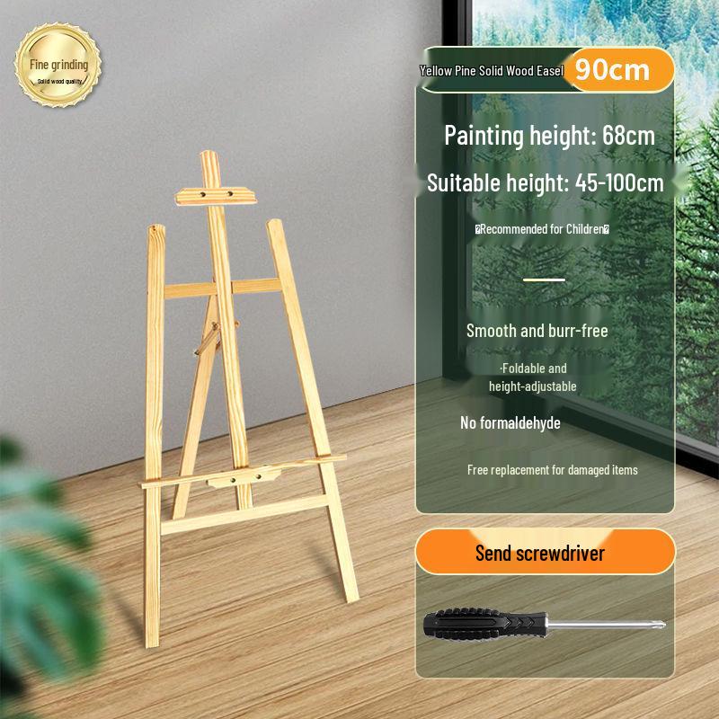Folding Wooden Tripod Easel for Art Students - Perfect for Sketching and Oil Painting