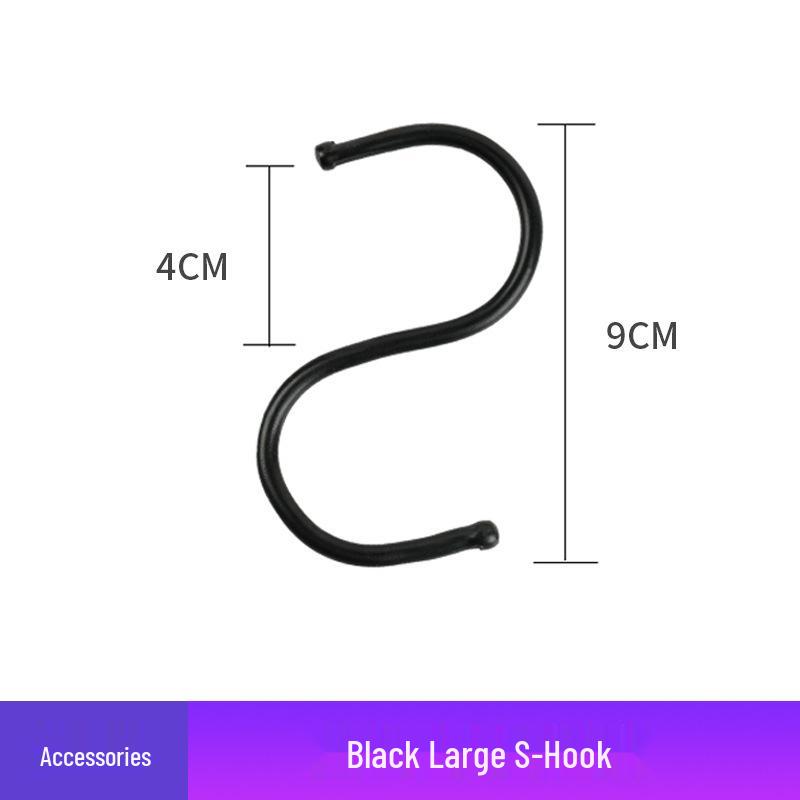 Thickened Black Iron Mesh Grid Wall Display & Storage Rack