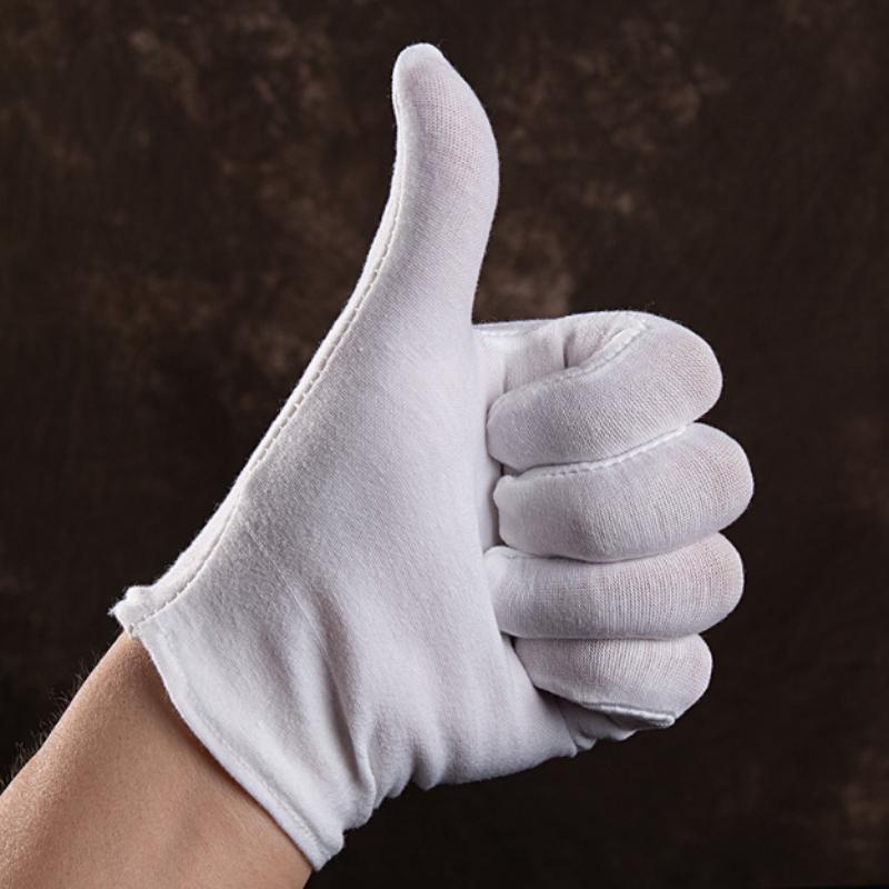 Protection Gloves White Thin Quality Sweat Absorption Driving Working Household Cleaning Tool for Women Men High Stretch Durable