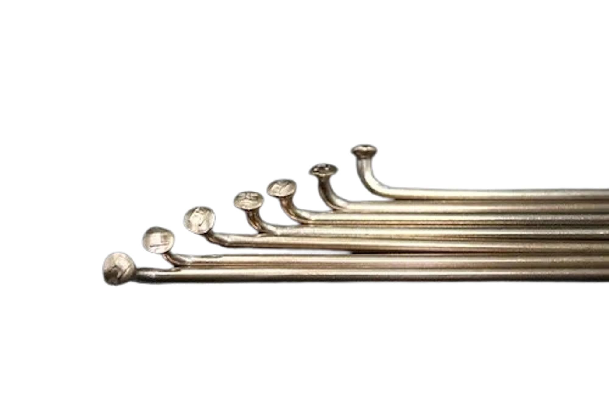 

HOSHI SPOKES WS-ST Wing Star Stainless Steel Spokes, #14 x 267mm, 36 pieces, Gold with Brass Nipples (#14)