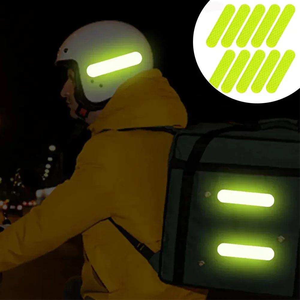 Motorcycle Helmet Reflective Strips Night Safety Driving Warning Sticker General Car Motorcycle Decorative Stickers Auto Parts