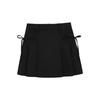 Grey Pleated Skirt for Women Summer Academic-inspired High-waisted Slimming A-line Skirt with Design-driven Tie-bow Detail and Tailored Short Skirt