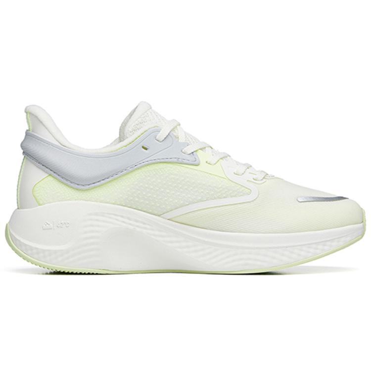 Anta Cushioning Slip Resistant Abrasion Resistant Breathable Lightweight Low top Running Shoes Women's White Green Gray 122235556-6