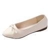 Soft-soled Soft Leather Mother Shoes Shallow Mouth Versatile Doudou Shoes One-pedal Single Shoes 2025 New Lightweight Women's Shoes Work Shoes