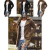 Men Lapel Trench Coat Outwear Overcoat Elegant Long Sleeve Winter Casual Warm Jacket