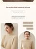 Women's Thickened Cashmere Knit Sweater: Solid Color, Loose Fit, Half-High Collar Pullover.