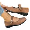 Large size hollow buckle low heel single shoes women's new cloth ballet shallow beanie shoes