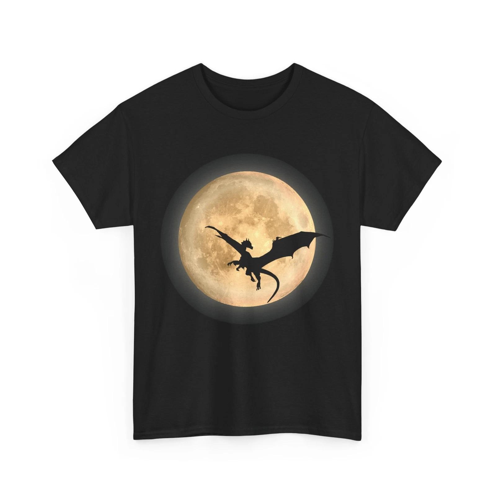 Dragon Shirt, Moon Dragon Lovers Japanese Culture Women Men T-shirt 4XL