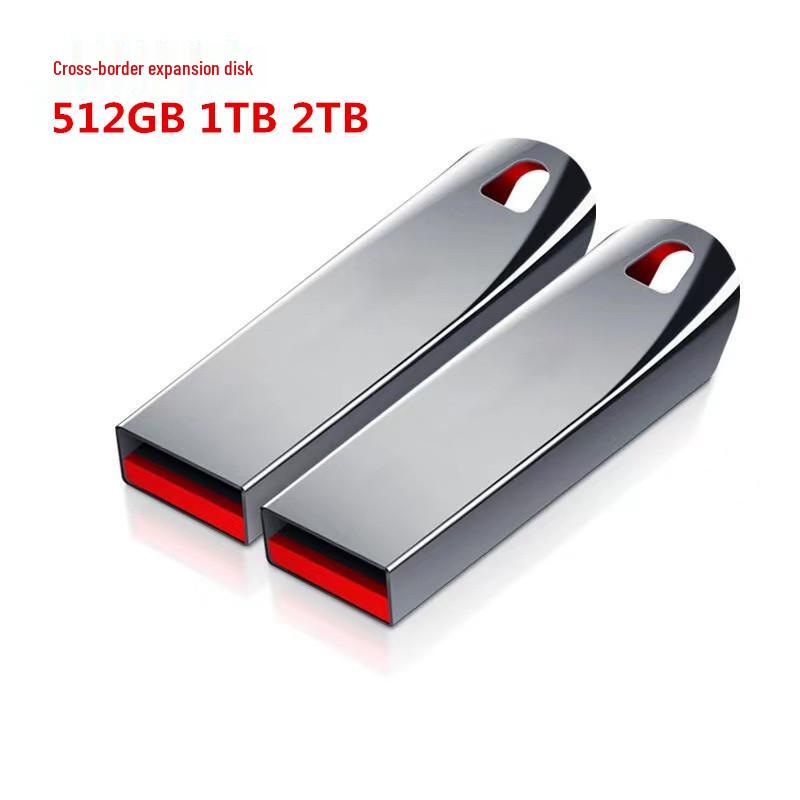 Metal USB Flash Drive Keychain - Static Storage: 16GB, 32GB, 64GB, 512GB, 1TB, 2TB