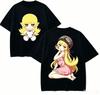 T-shirt per Amanti dell'Anime della Serie Monogatari Harajuku Cotone Nuovo Modello High Street Moda Retro Oversize Unisex Prodotto Caldo Coppie