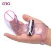 Funny He And She Finger Sleeve Point Massager Sex Toys Dildo Unisex Silicone Vibrator G