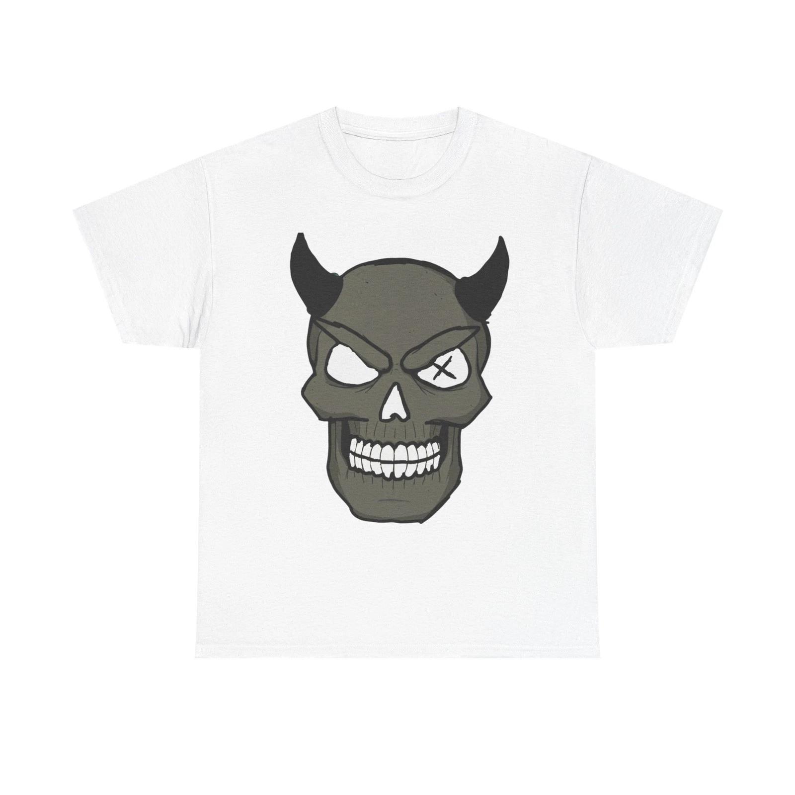 

Horned Skull Tee | Demon Skull Graphic 4XL