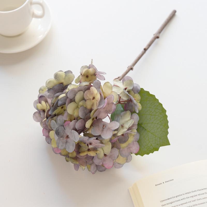 

Скандинавские Высококлассные Большие Шелковые Цветы Гортензии для Гостиной, Кофейного столика, ТВ-тумбы или Фотодекора