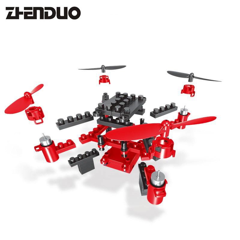 

Маленькие частицы в сборе Строительные блоки DIY Самолет Дистанционное управление Дрон Игрушечная модель самолета