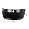 Motorcycle Helmet Visor Peak Shield Universal for 3/4 Open Face Helmets Black