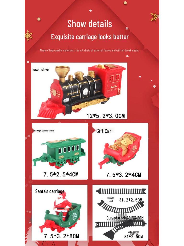 Mini Electric Christmas Train Toy for Kids - Simulation Track Car