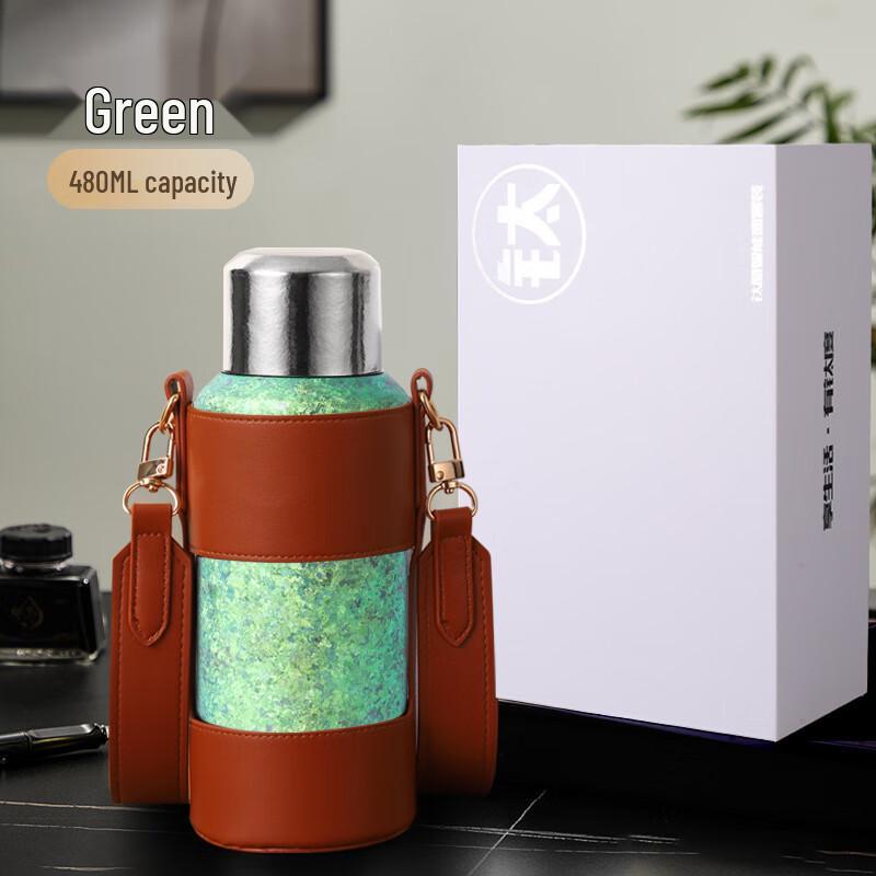 ZISIZ Pure Titanium Smart Temperature Insulated Tea Cup